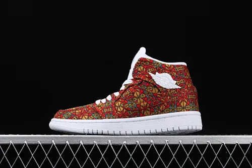 All categories Air Jordan Jordan series basketball shoes Air Jordan 1 Mid Air Jordan Mid AJ1 Joe 1 red satin AH7389-601